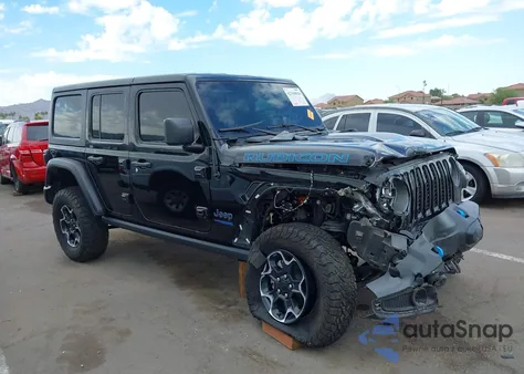 2022 Jeep Wrangler 4Xe Unlimited Rubicon 4X4 z USA, uszkodzony, nr VIN 1C4JJXR64NW256714